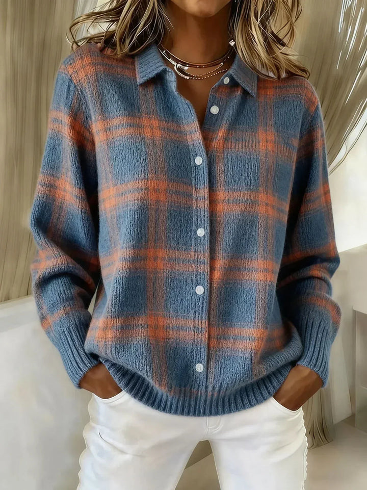 Alma | Rutete Strikket Cardigan