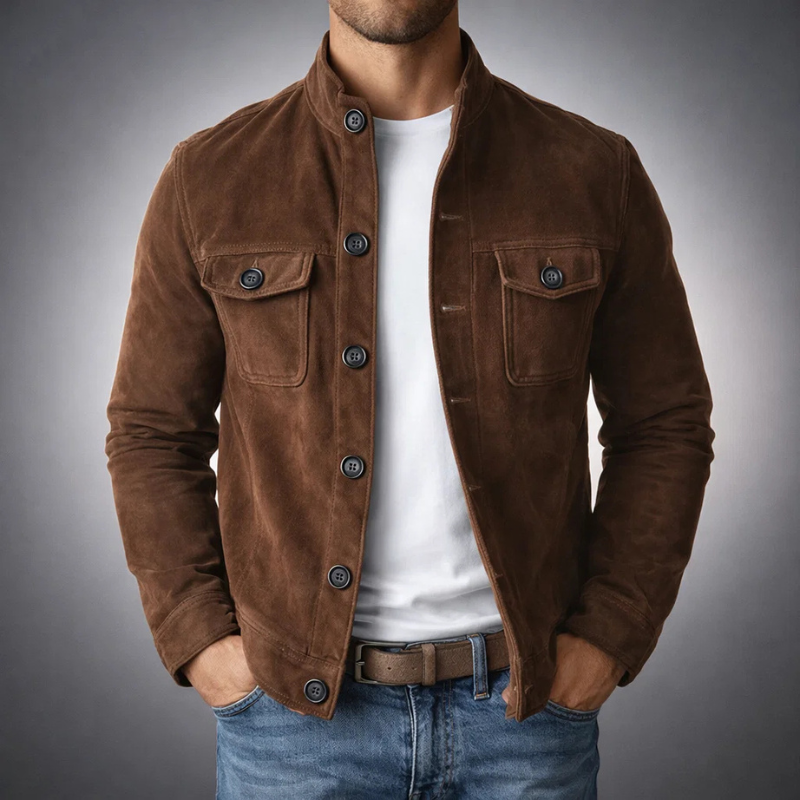 Terje | Premium Semsket Skinn Bomber