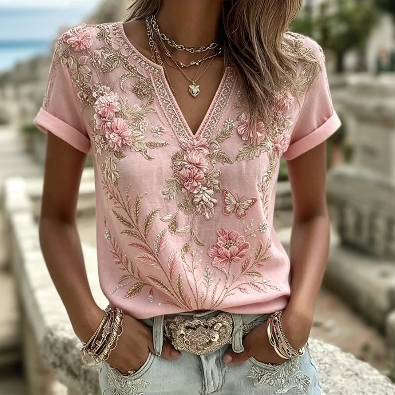 Rosalie | Blomstrete Bluse