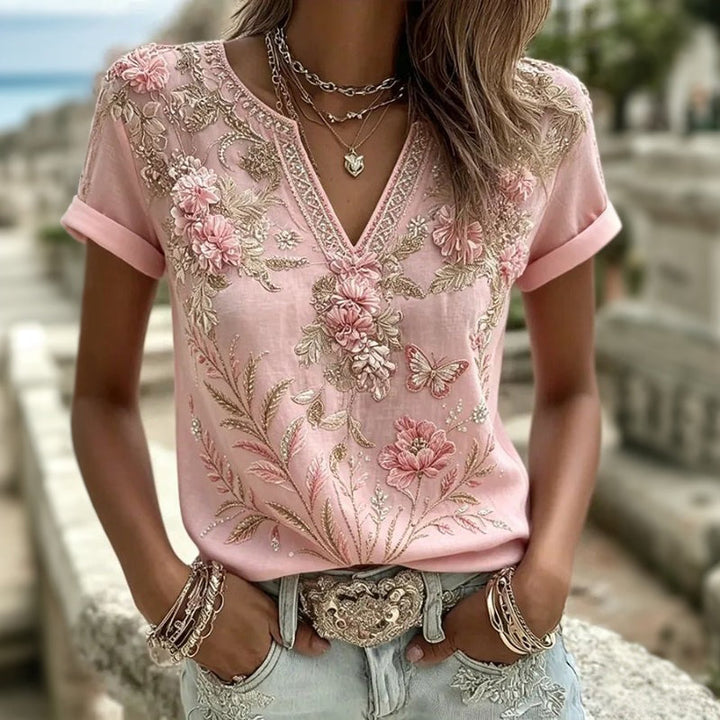 Rosalie | Blomstrete Bluse