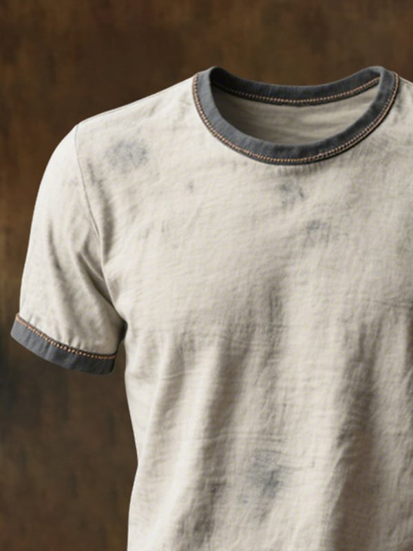 Roar | T-skjorte for menn med korte ermer og rund hals i retro fargeblokkdesign