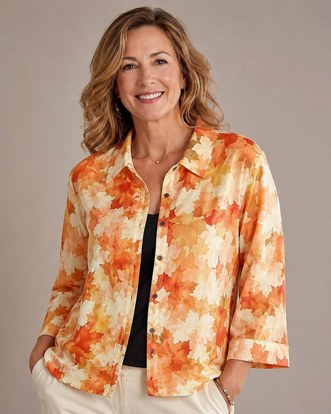 Laurentine | Akvarellbladtrykk Avslappet Bluse
