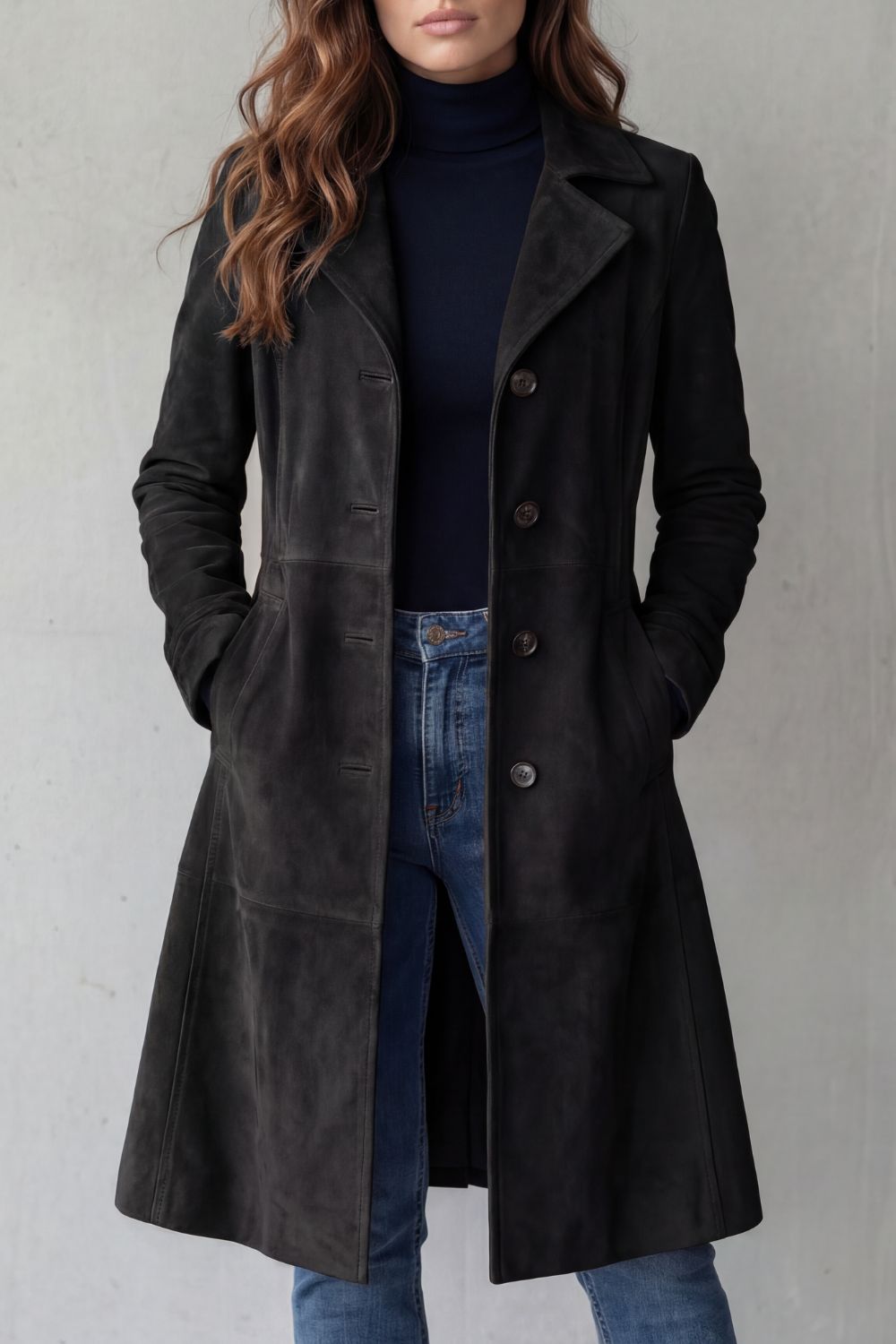 Disa | Vintage mockaskinn finish – Lang kåpe