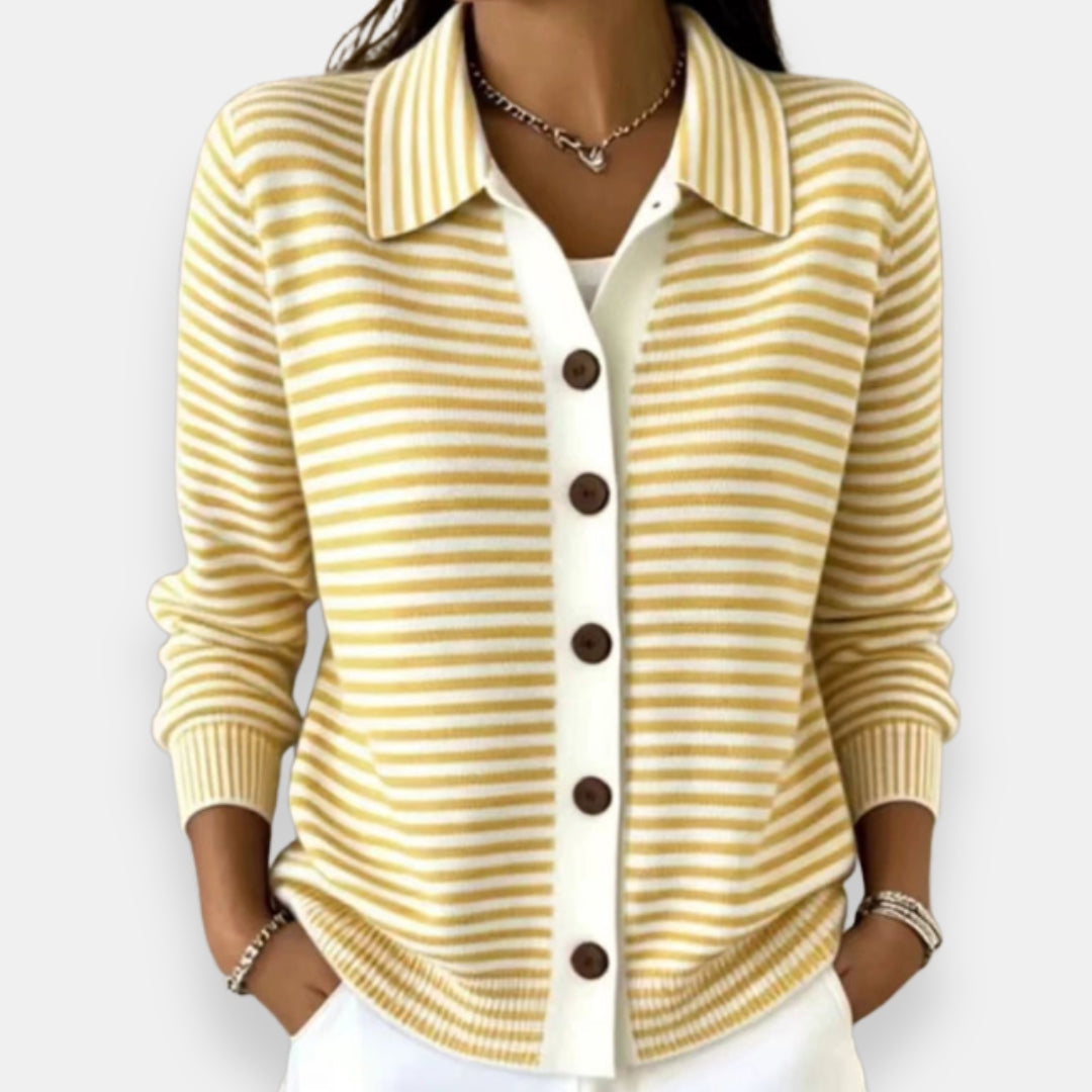 Norah | Stripete Knapp Cardigan