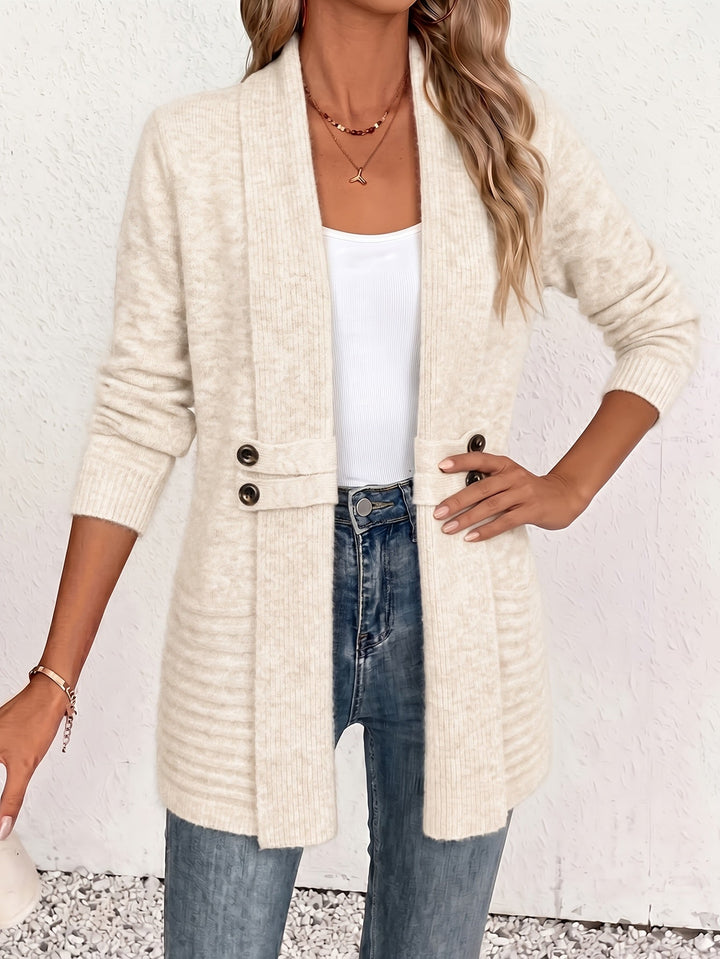 Ingrid | Elegant dame cardigan - Åpen front & Innebygd midje