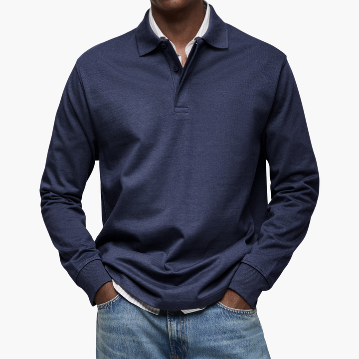 Ivan | Herre langermet casual polo skjorte