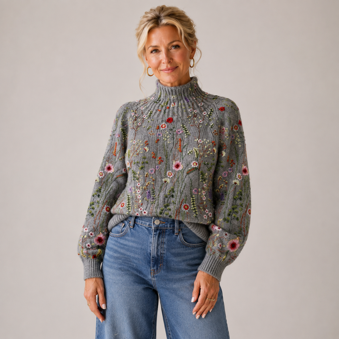 Ruth | Blomstrete Strikkegenser