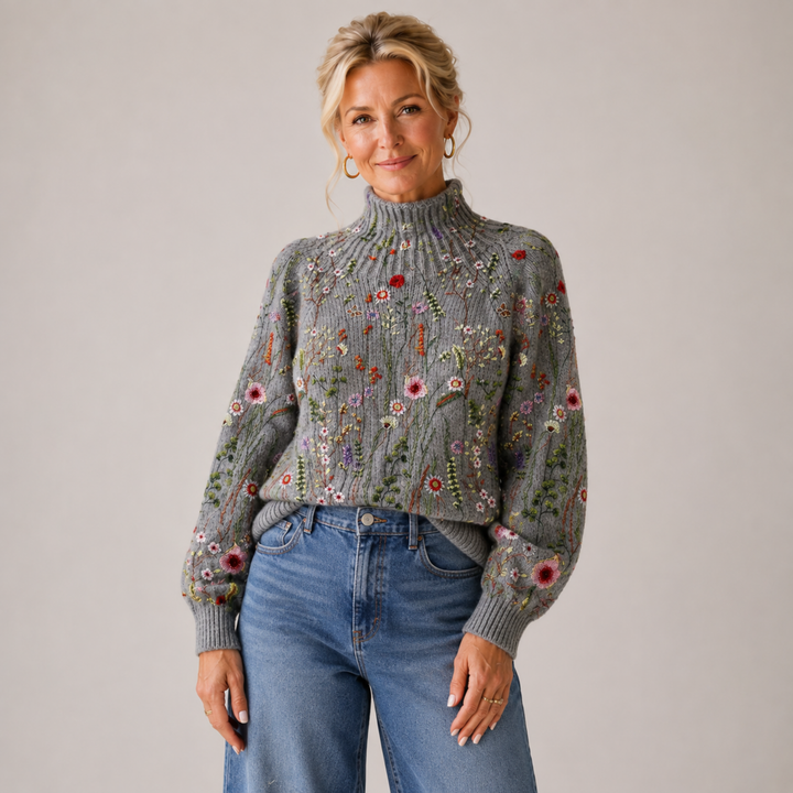 Ruth | Blomstrete Strikkegenser