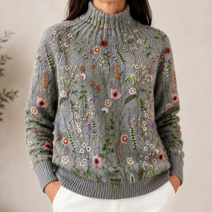 Ruth | Blomstrete Strikkegenser
