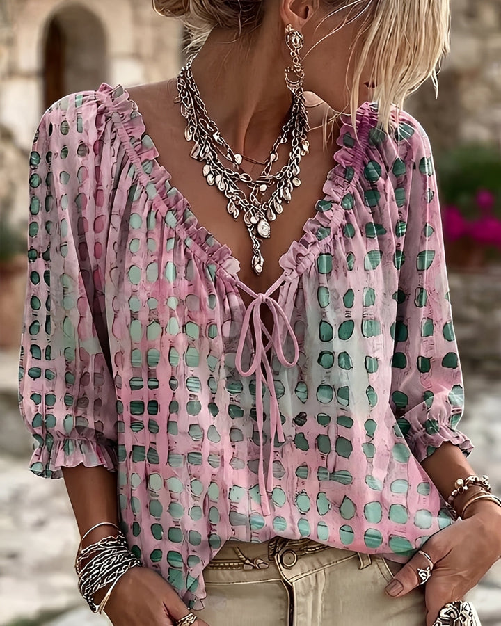 Candice | Motetrendy prikkete bluse