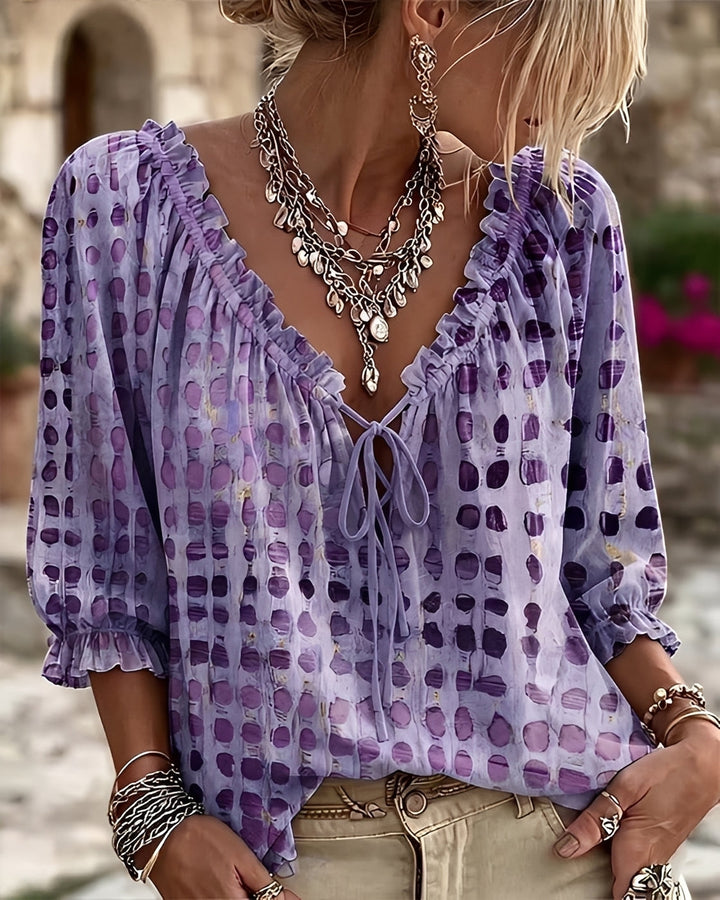 Christa | Motetrend Bluse med Prikker