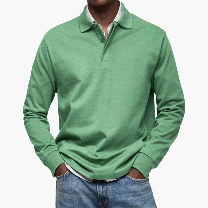 Ivan | Herre langermet casual polo skjorte