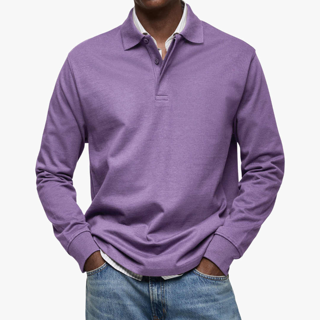 Ivan | Herre langermet casual polo skjorte