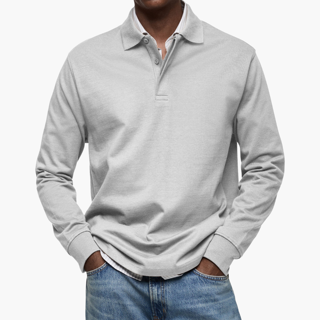 Ivan | Herre langermet casual polo skjorte