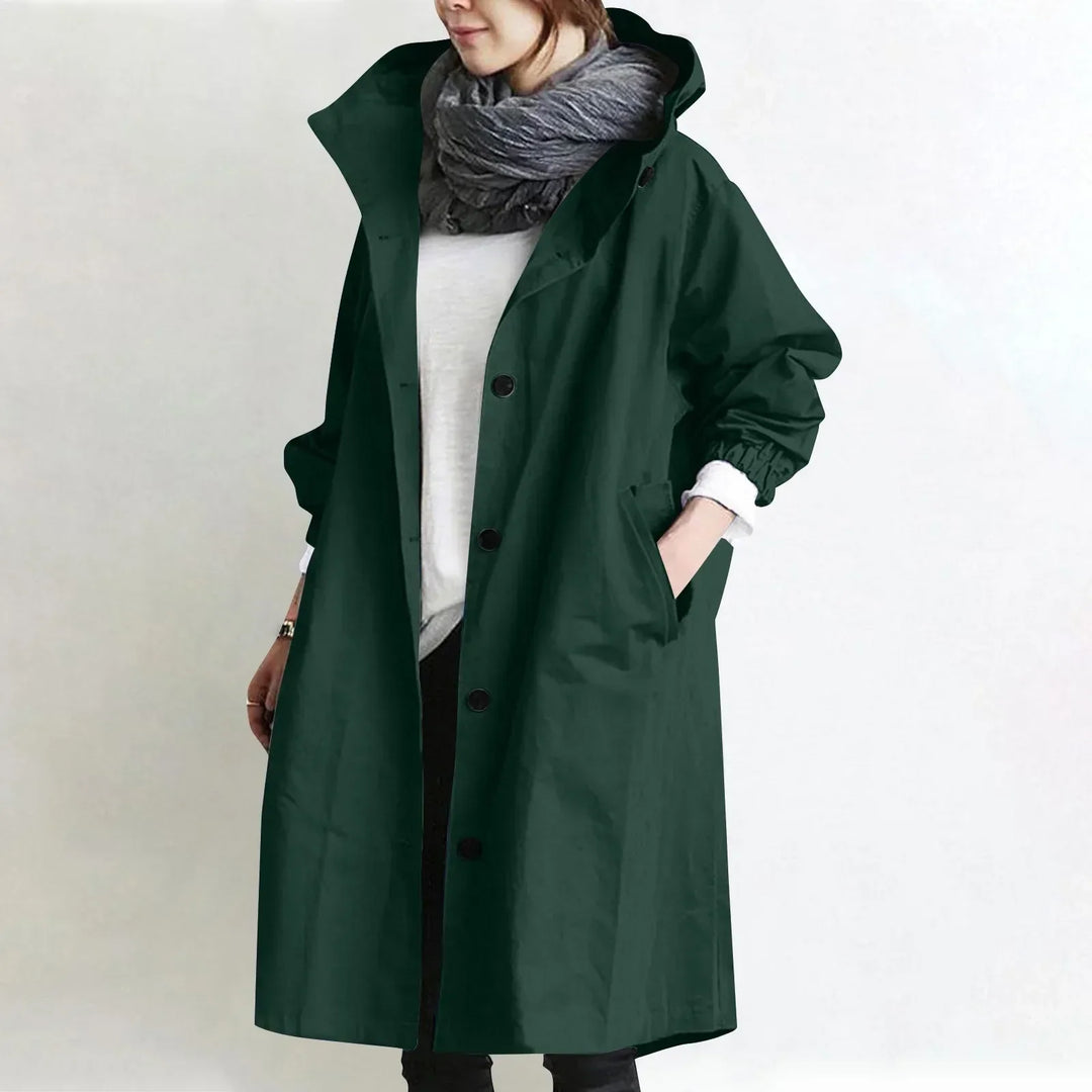 Theodora | Lang Trenchcoat med Hette