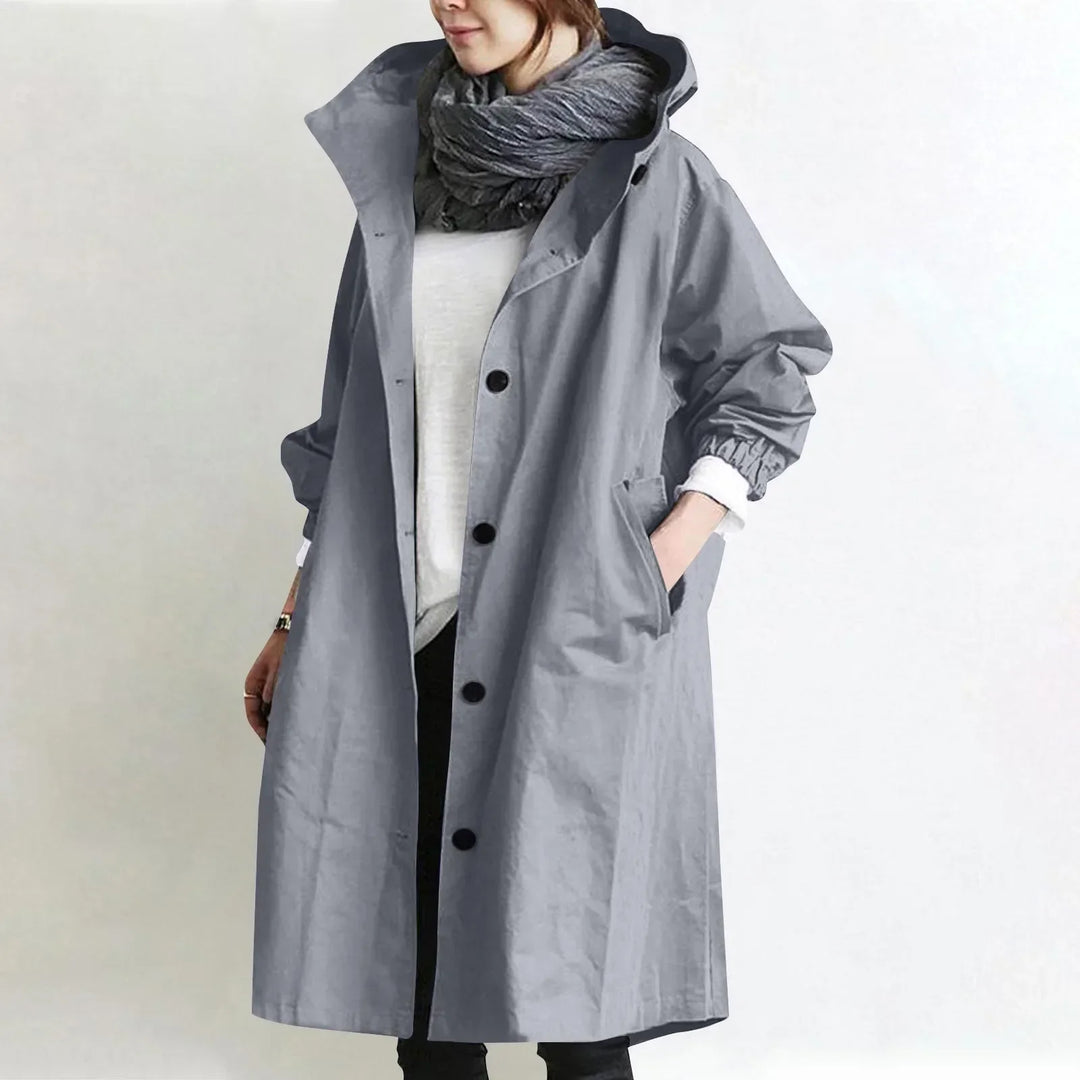 Theodora | Lang Trenchcoat med Hette