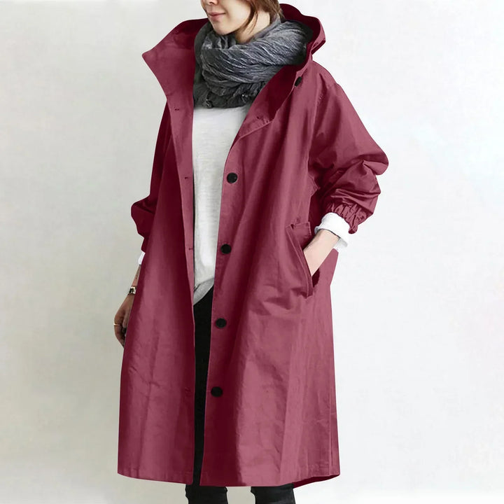 Theodora | Lang Trenchcoat med Hette