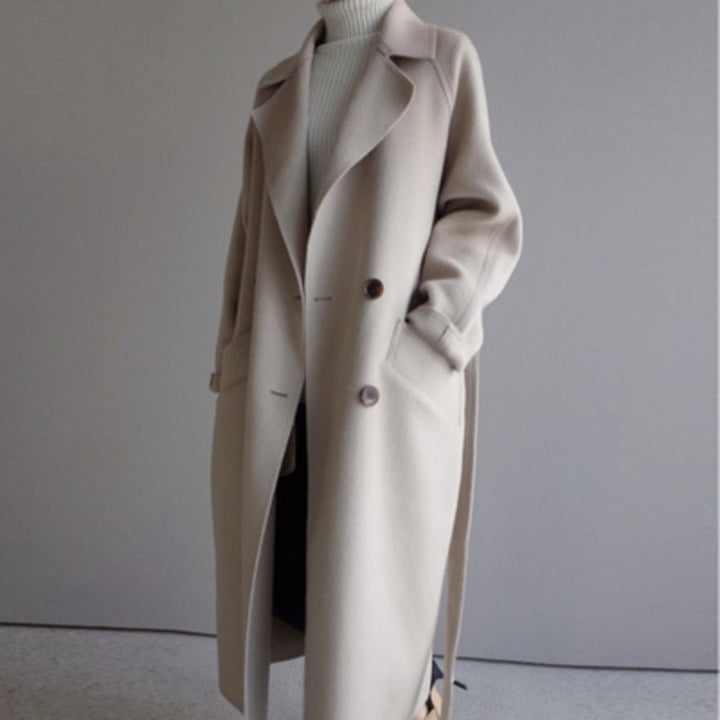 Michelle | Elegant Lang Ullkåpe for Damer