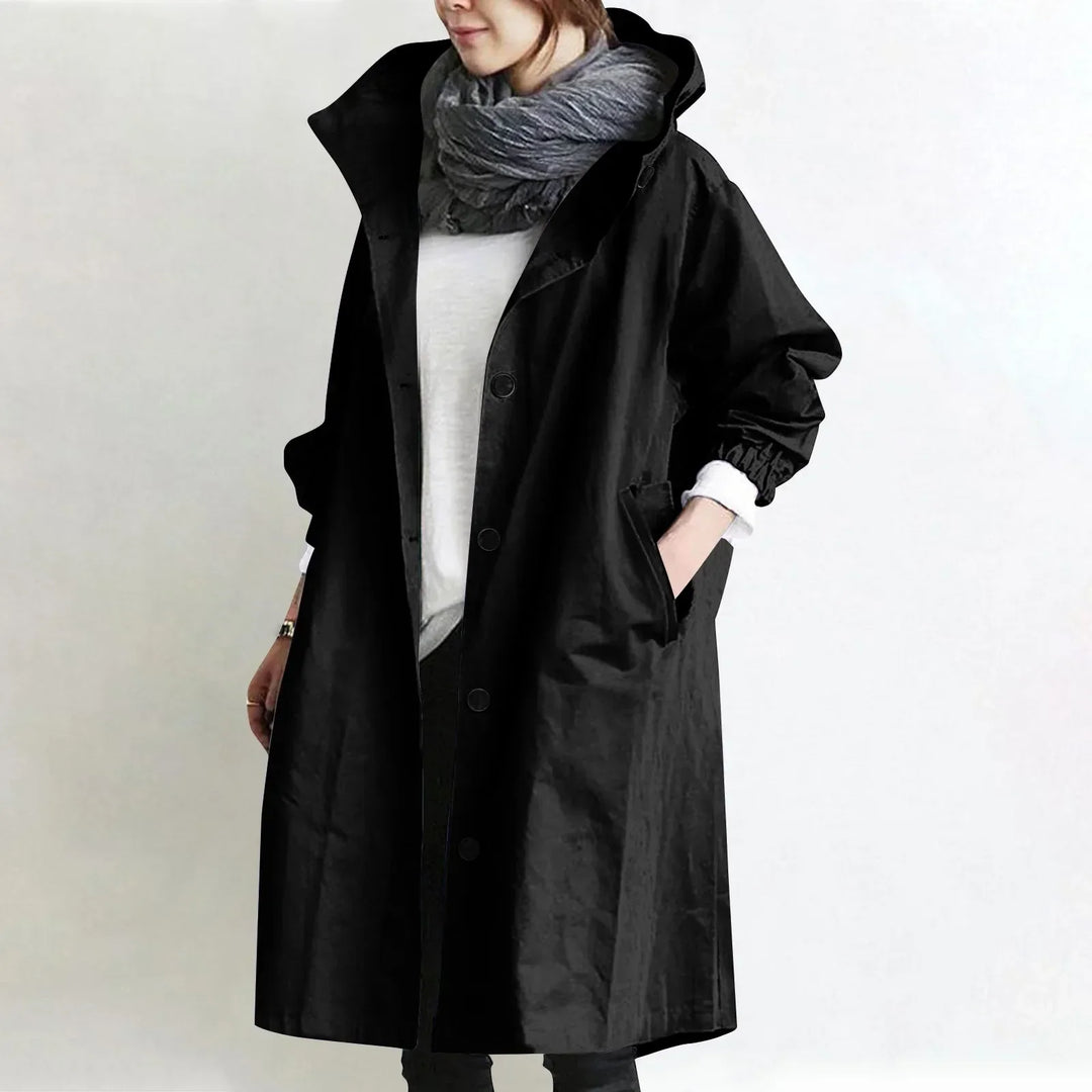 Theodora | Lang Trenchcoat med Hette