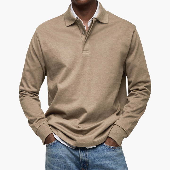 Ivan | Herre langermet casual polo skjorte