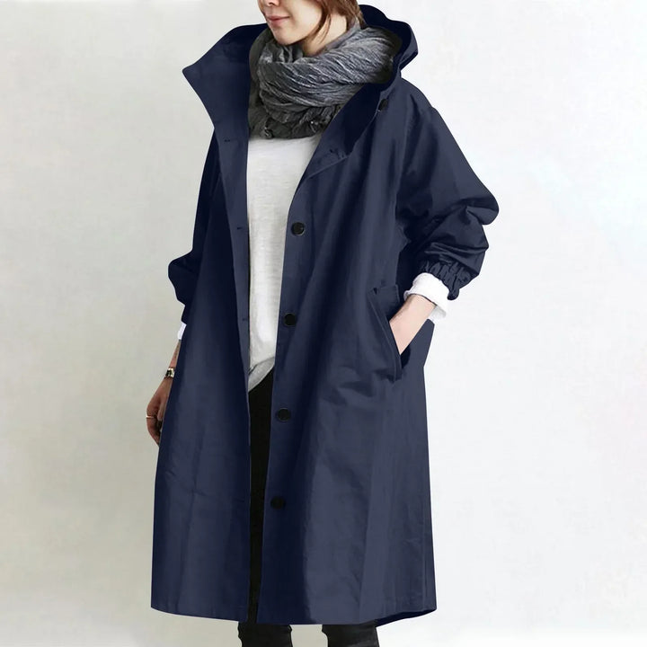 Theodora | Lang Trenchcoat med Hette