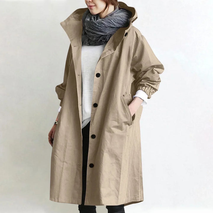 Theodora | Lang Trenchcoat med Hette