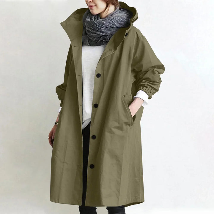 Theodora | Lang Trenchcoat med Hette