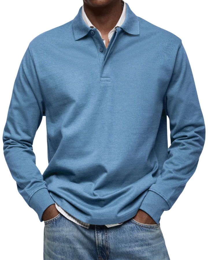 Ivan | Herre langermet casual polo skjorte