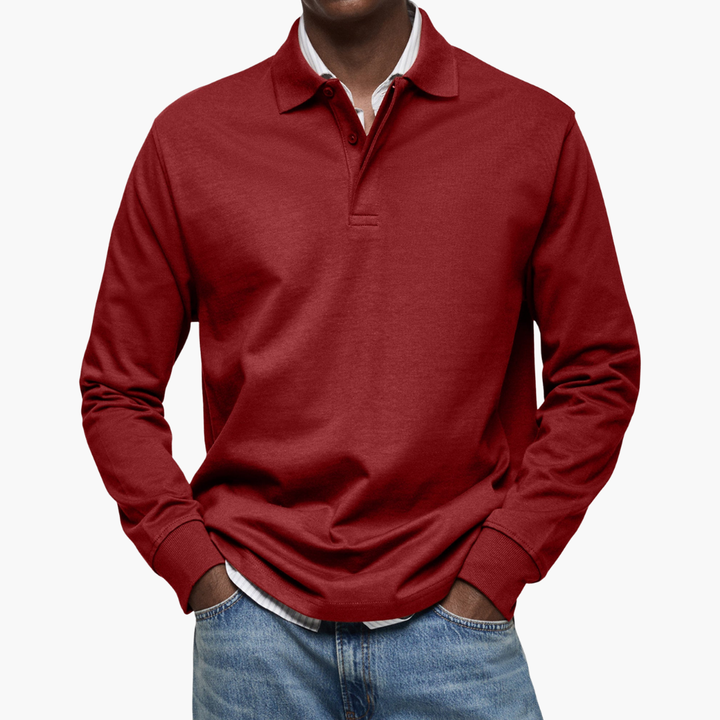 Ivan | Herre langermet casual polo skjorte