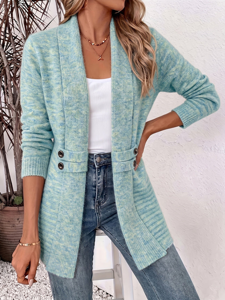 Ingrid | Elegant dame cardigan - Åpen front & Innebygd midje