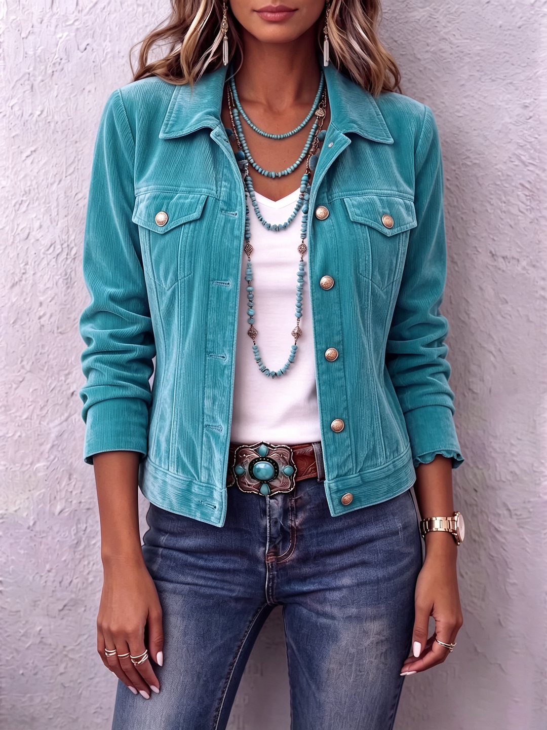 Dianne | Boho Vintage-inspirert Sammetjakke