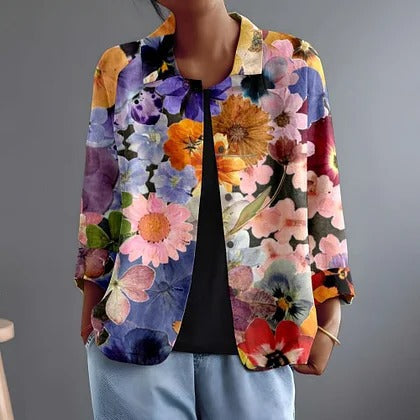 Marguerita | Avslappet Blomstertrykk Knappbluse