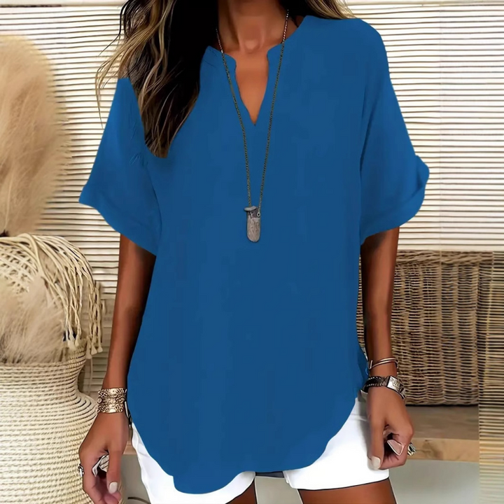 Livia | Luftig V-ringet Bluse