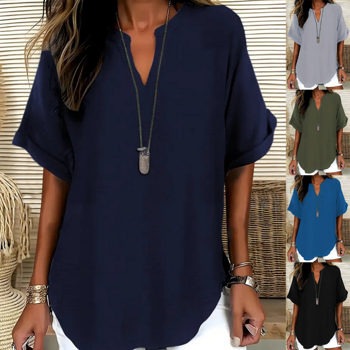 Livia | Luftig V-ringet Bluse