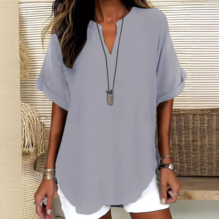 Livia | Luftig V-ringet Bluse