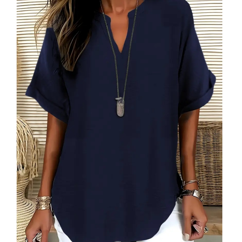 Livia | Luftig V-ringet Bluse
